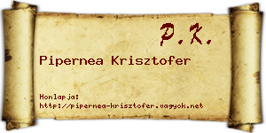 Pipernea Krisztofer névjegykártya